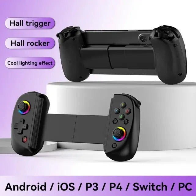 Teleskopik Gamepad Pengendali Joystick Turbo 6 Sumbu Gyro Getaran Nirkabel Bluetooth 5.2 untuk Android IOS PS3 PS4 Switch IPad