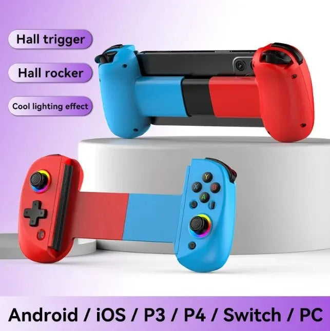 Telescópico Gamepad Controlador Joystick Turbo 6-axis Gyro Vibration Wireles Bluetooth 5.2 para Android IOS PS3 PS4 Switch IPad